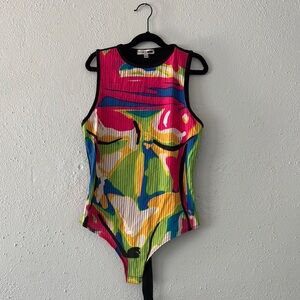 Issey Miyake Multicolor Abstract Bodysuit